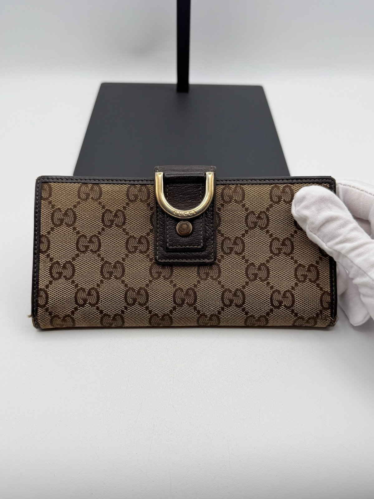 Pre-Owned Gucci Long Monogram Canvas Wallet