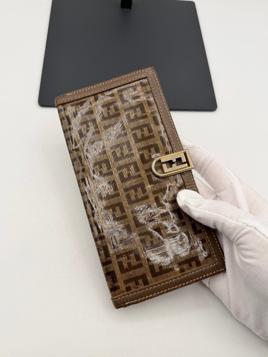 Pre-Owned Fendi Vintage Zucca Print Long Wallet