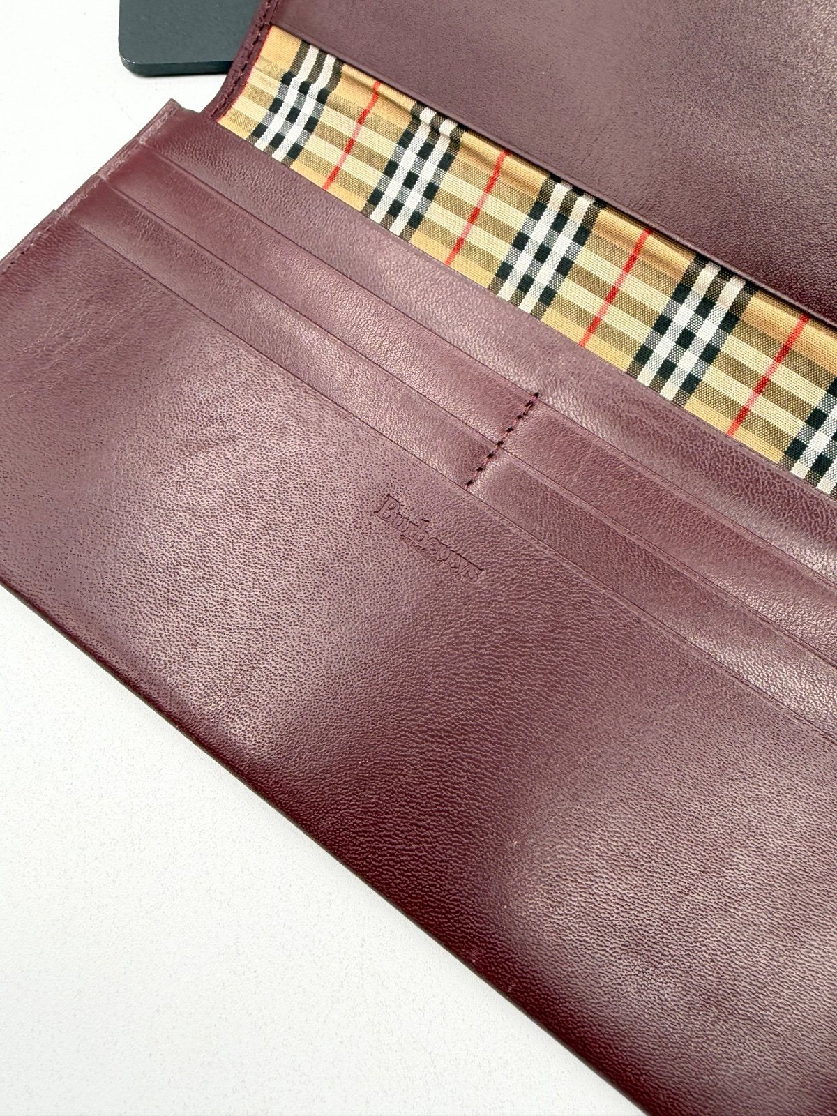 Pre-Owned Burberry long Leather Bifold Wallet