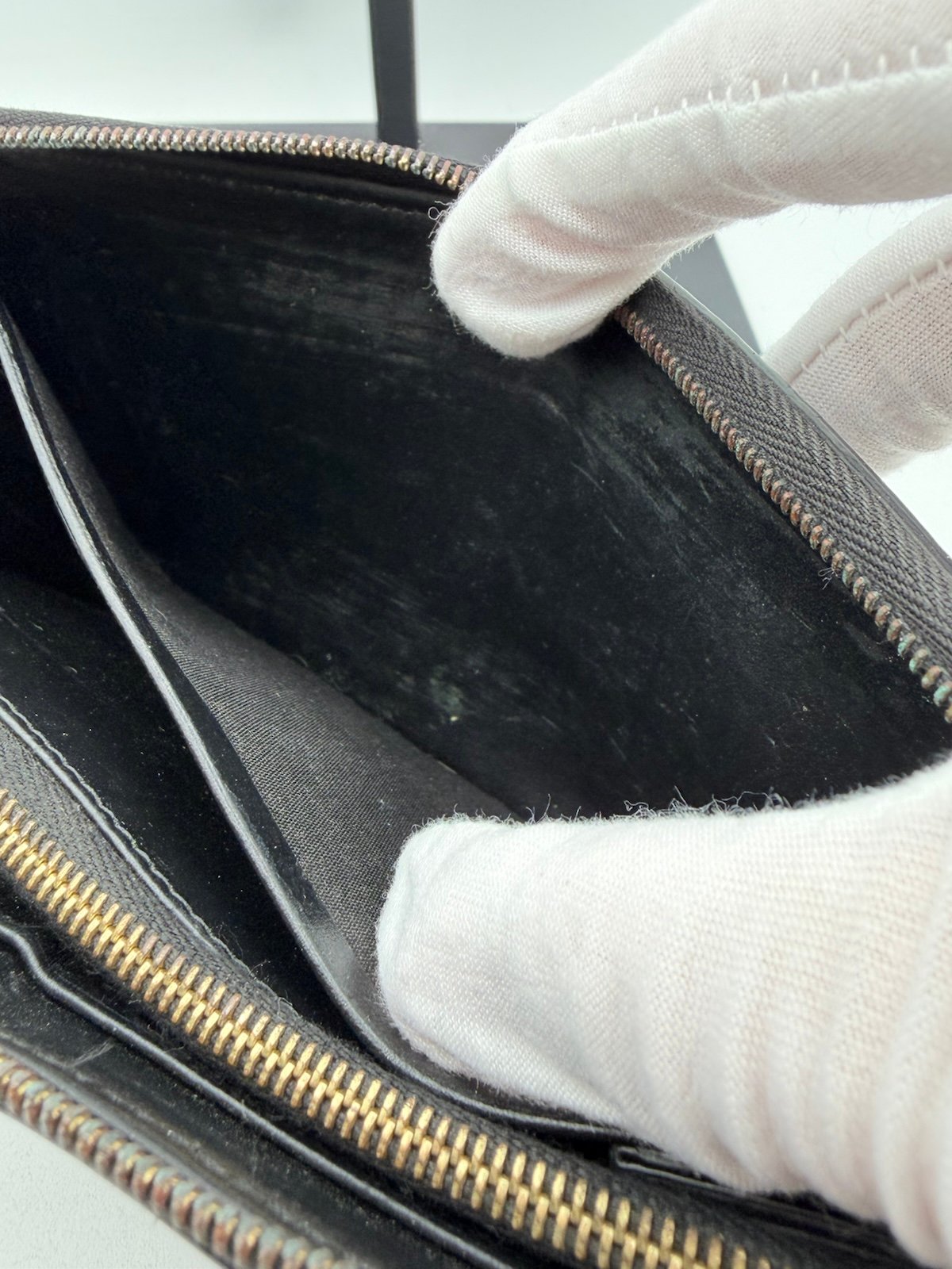 Pre-Owned Celine Monogram Embossed Zip Around Wallet