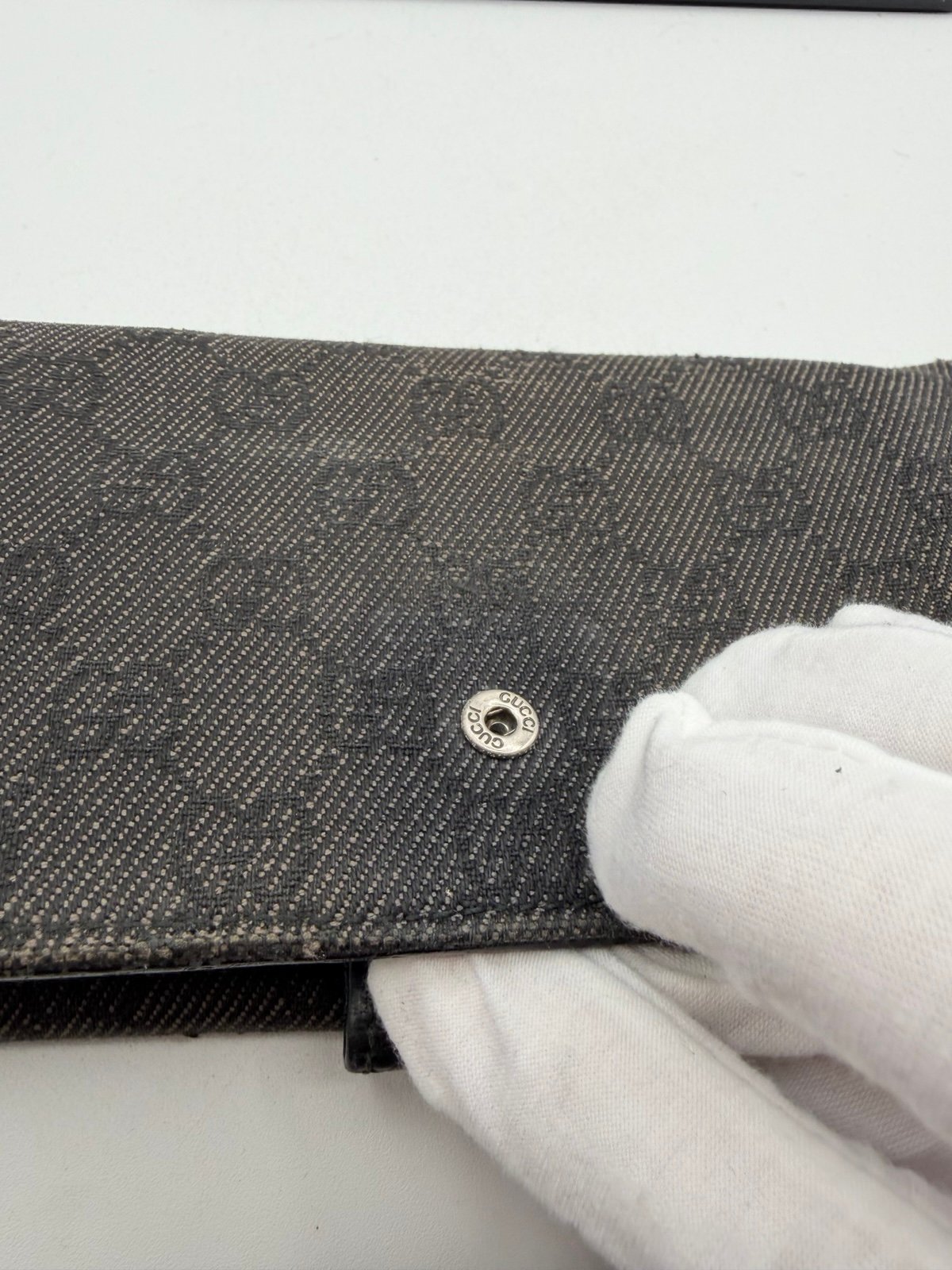 Pre-Owned Gucci Black Monogram Key Case Wallet