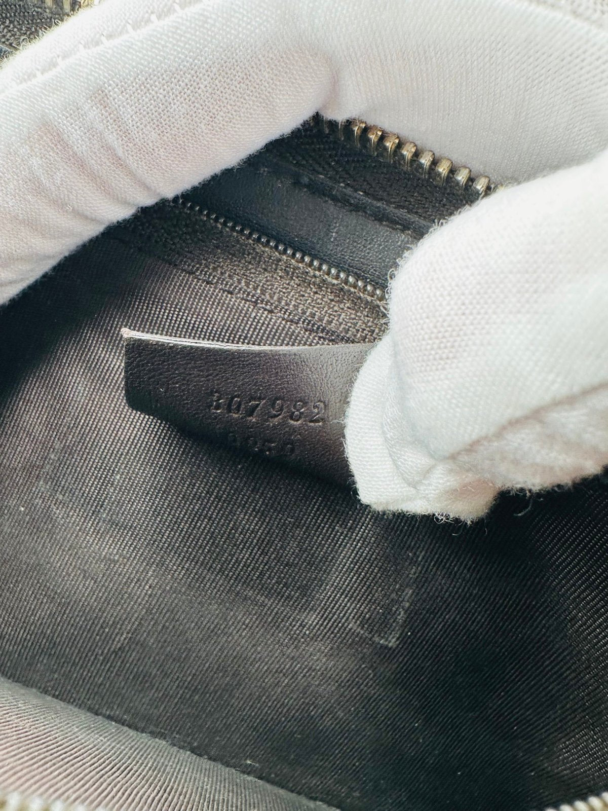 Pre-Owned Gucci Large Monogram GG Charm Zip Wallet