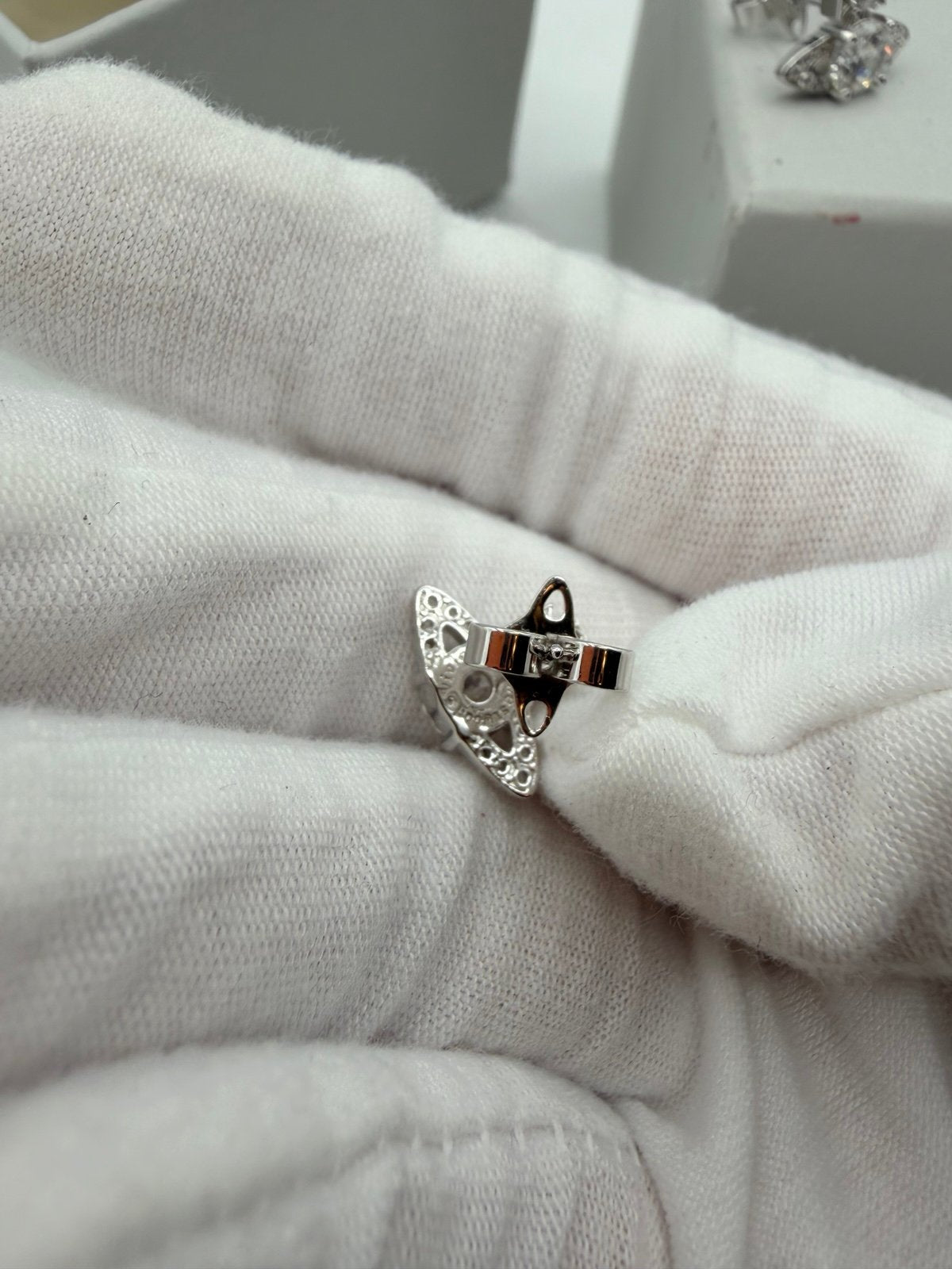 Pre-Owned Vivienne Westwood Orb Stud Earrings Silver