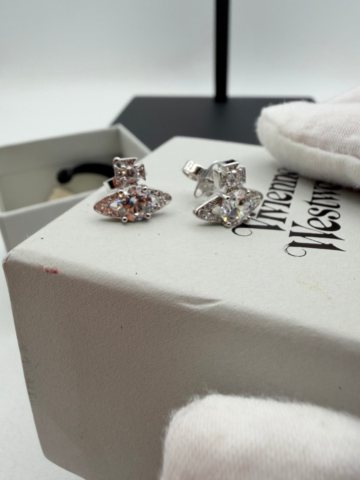 Pre-Owned Vivienne Westwood Orb Stud Earrings Silver