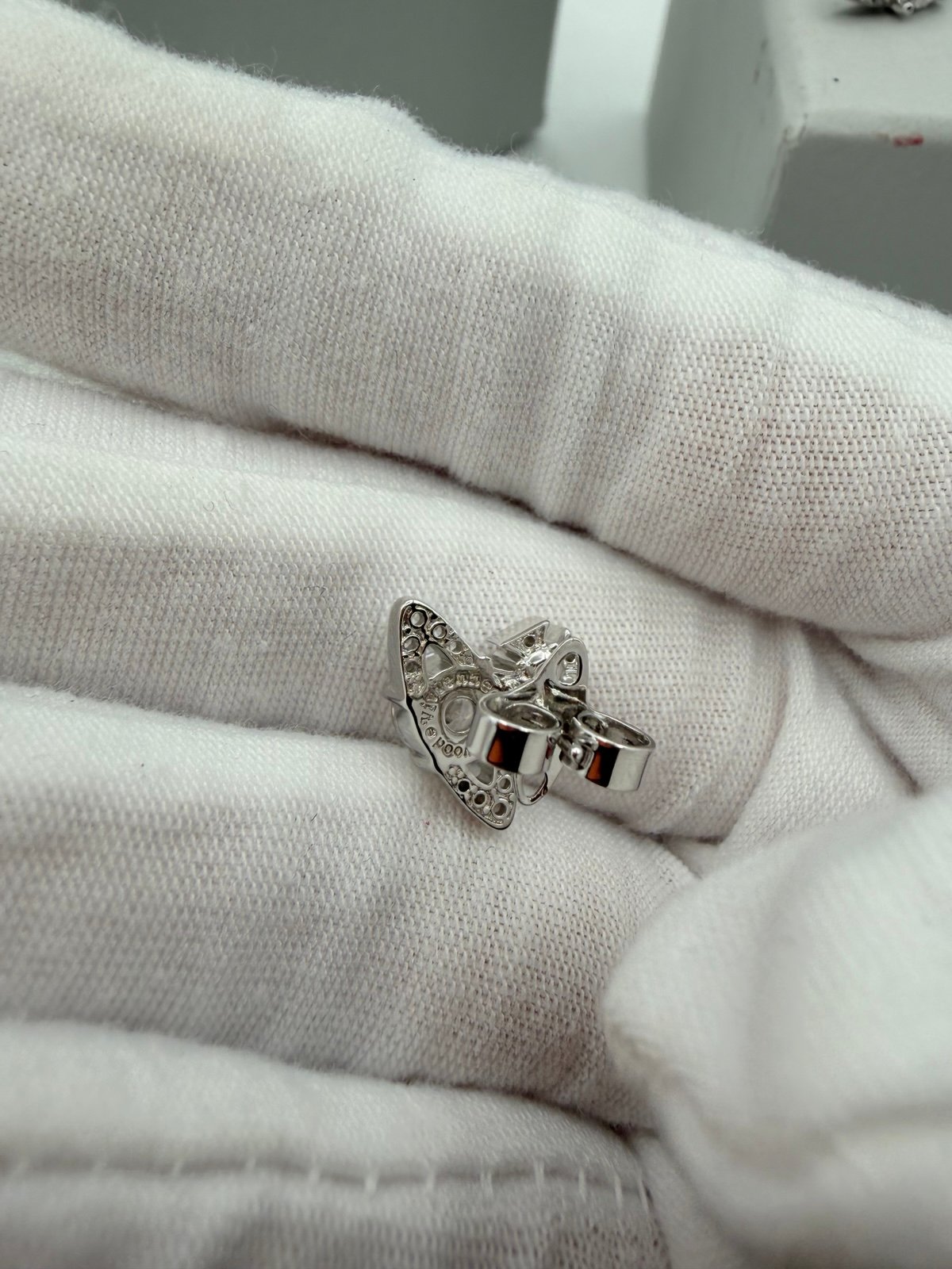 Pre-Owned Vivienne Westwood Orb Stud Earrings Silver