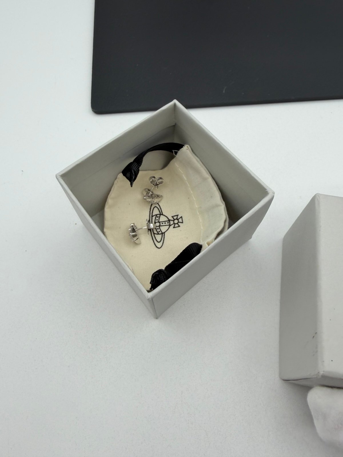 Pre-Owned Vivienne Westwood Orb Stud Earrings Silver