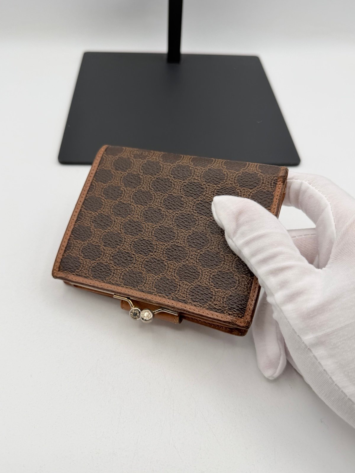 Pre-Owned Celine Triomphe Canvas Bi-Fold Wallet Brown