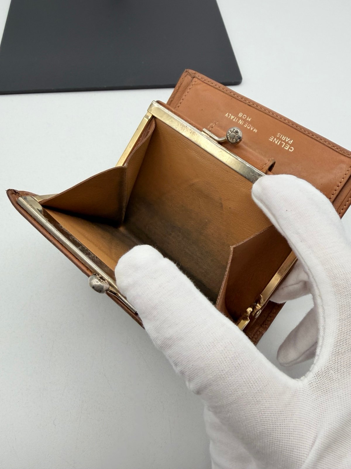 Pre-Owned Celine Triomphe Canvas Bi-Fold Wallet Brown