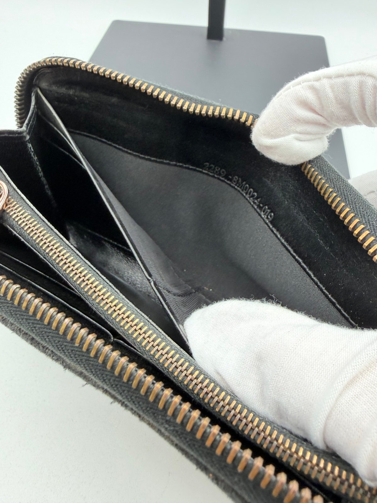 Pre-Owned Fendi Zucca Monogram Zip Around Wallet