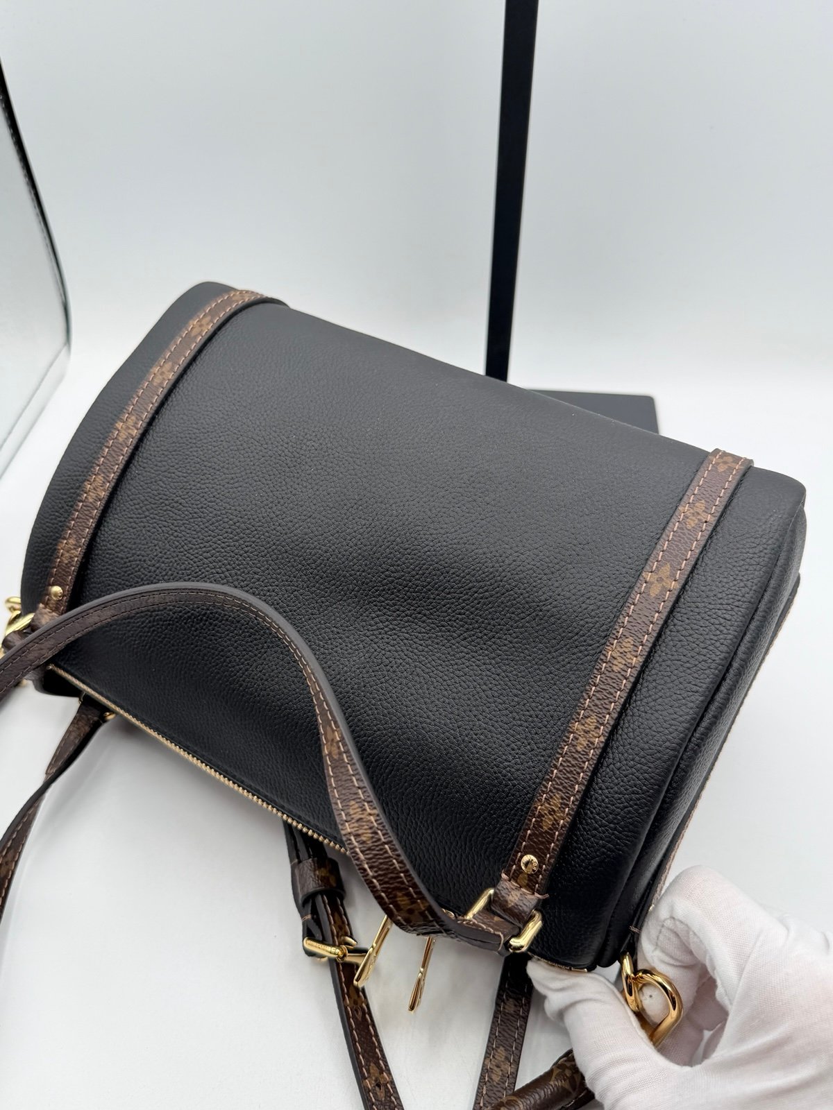 Pre-Owned Louis Vuitton Leather Calfskin Monogram Express PM