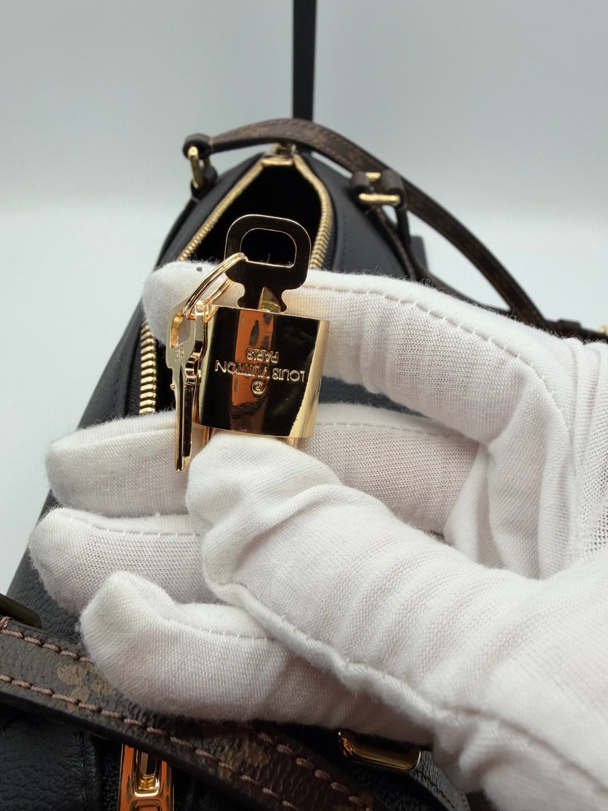 Pre-Owned Louis Vuitton Leather Calfskin Monogram Express PM