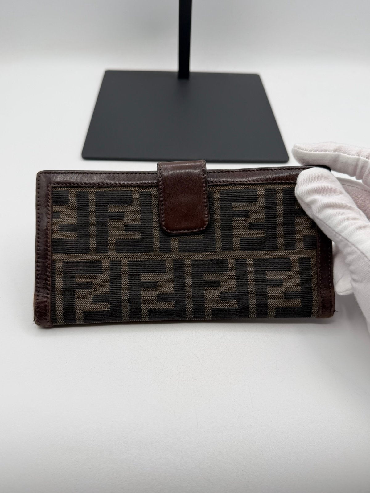 Pre-Owned Fendi Long Zucca Wallet