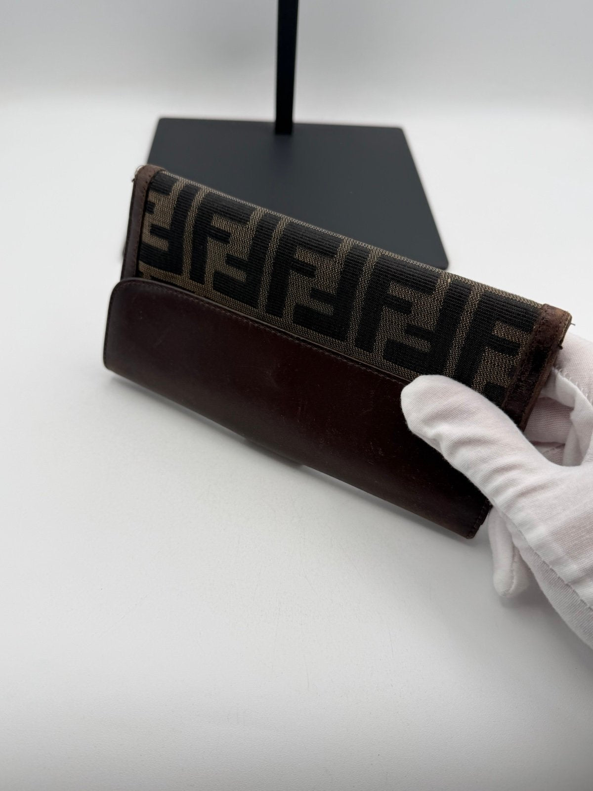 Pre-Owned Fendi Long Zucca Wallet
