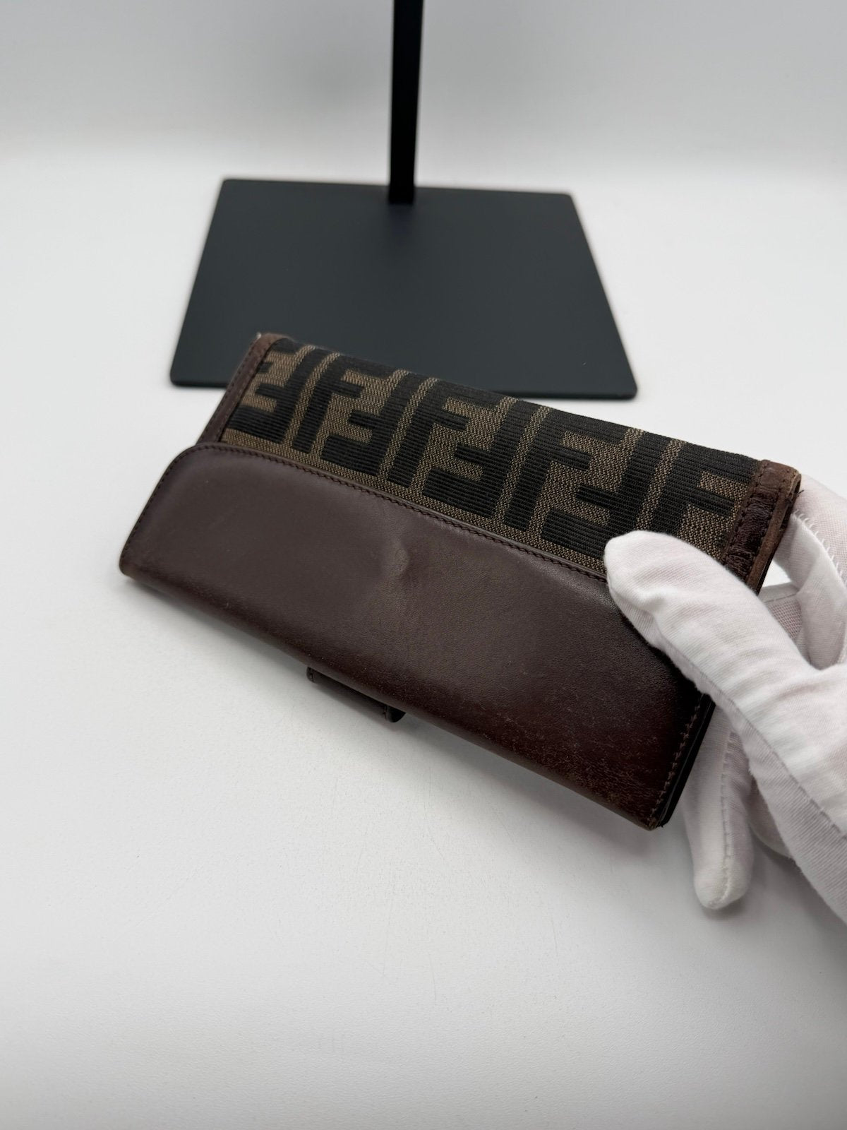 Pre-Owned Fendi Long Zucca Wallet
