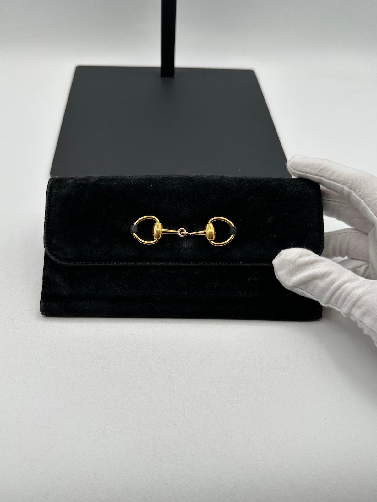 Pre-Owned Gucci Gold Horsebit Flap Wallet