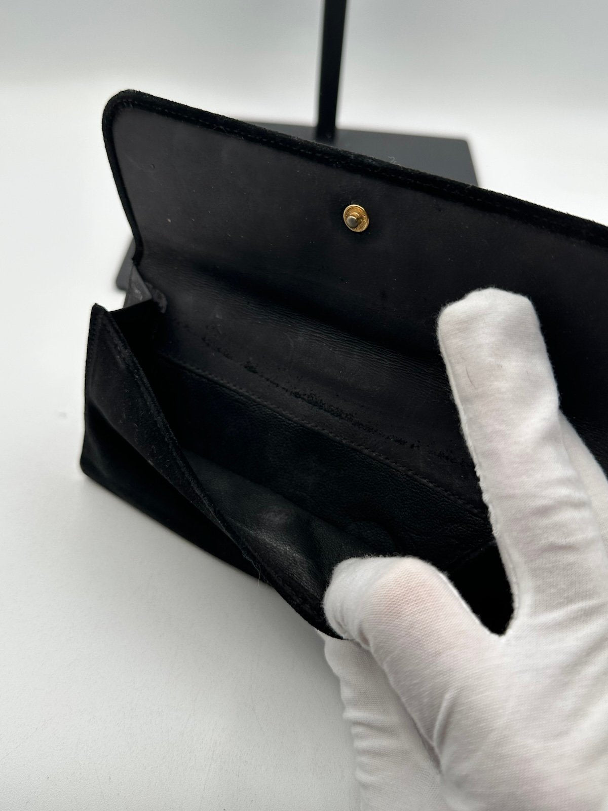 Pre-Owned Gucci Gold Horsebit Flap Wallet