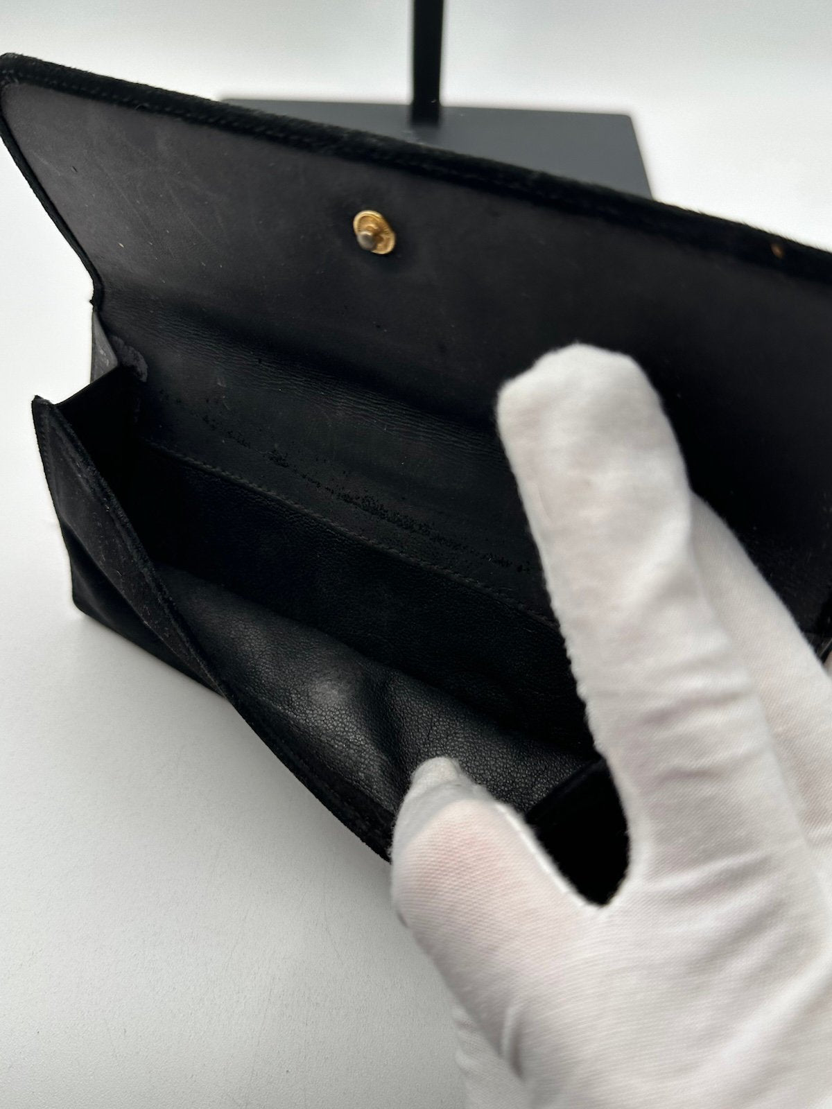 Pre-Owned Gucci Gold Horsebit Flap Wallet