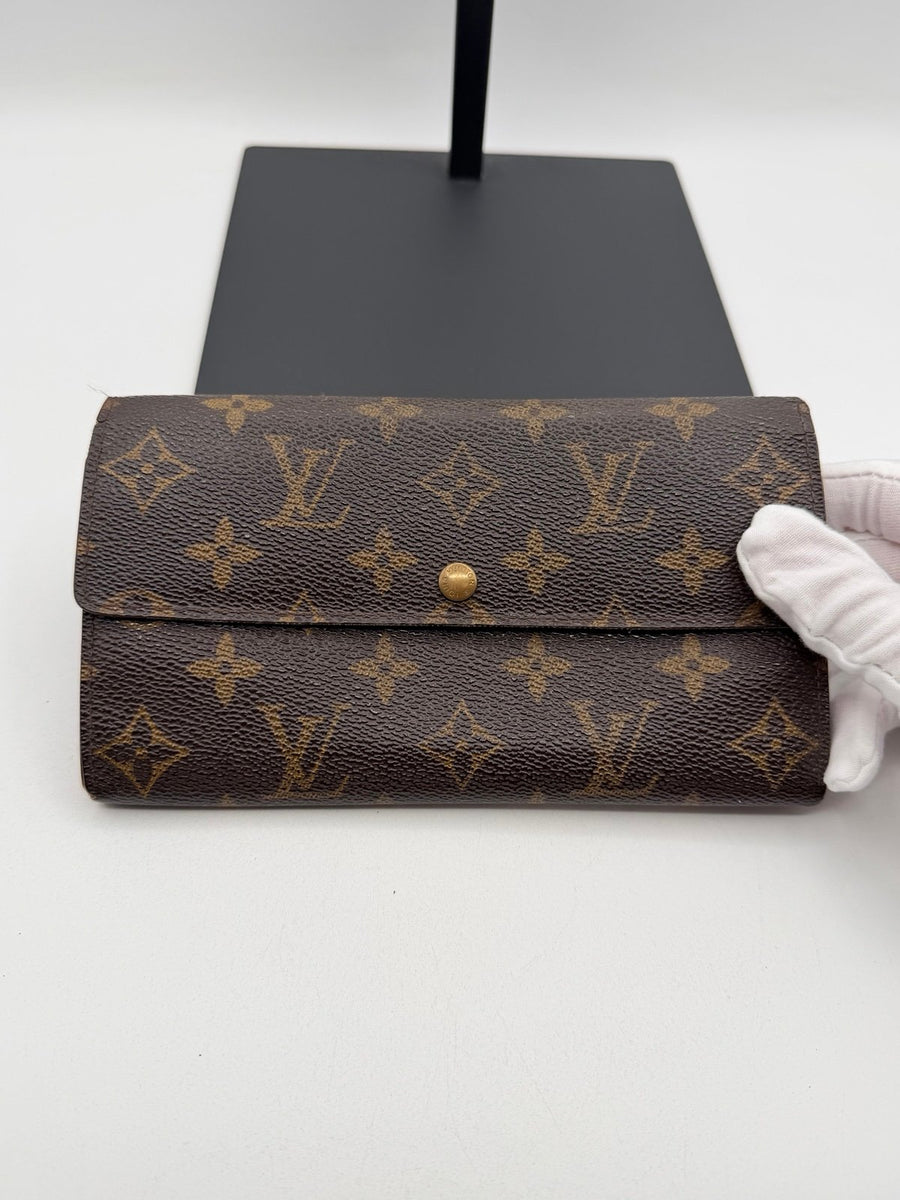 Pre-Owned Louis Vuitton Long Monogram Flap Wallet