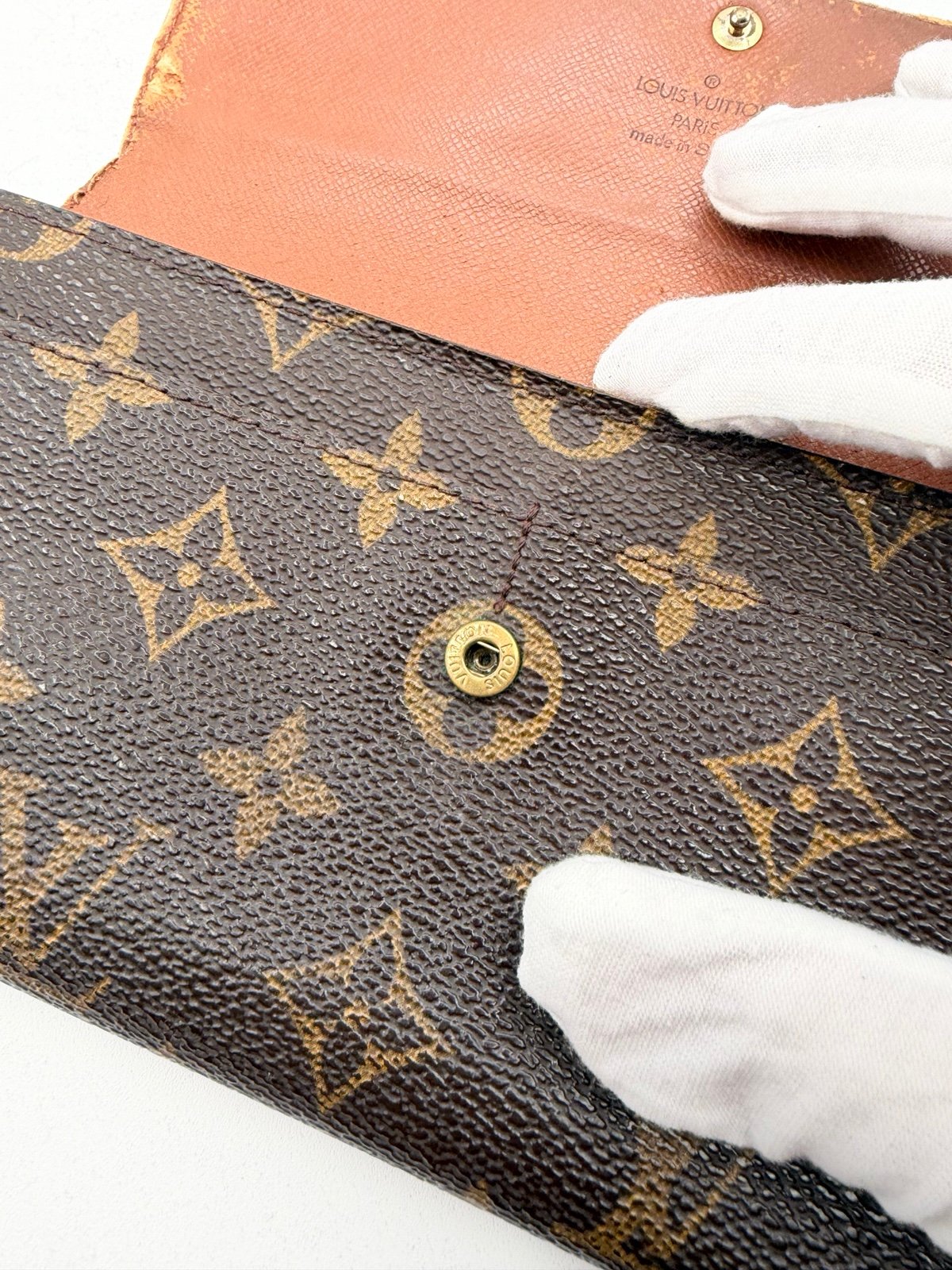 Pre-Owned Louis Vuitton Long Monogram Flap Wallet