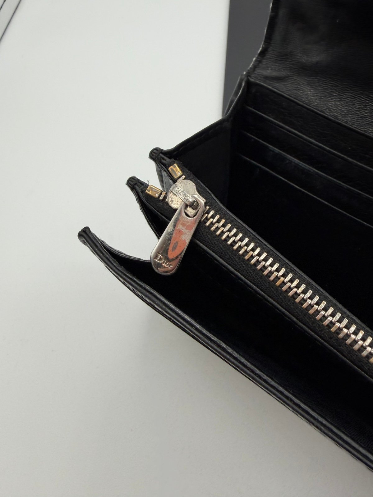 Pre-Owned Dior Patent Leather Monogram Flap Wallet