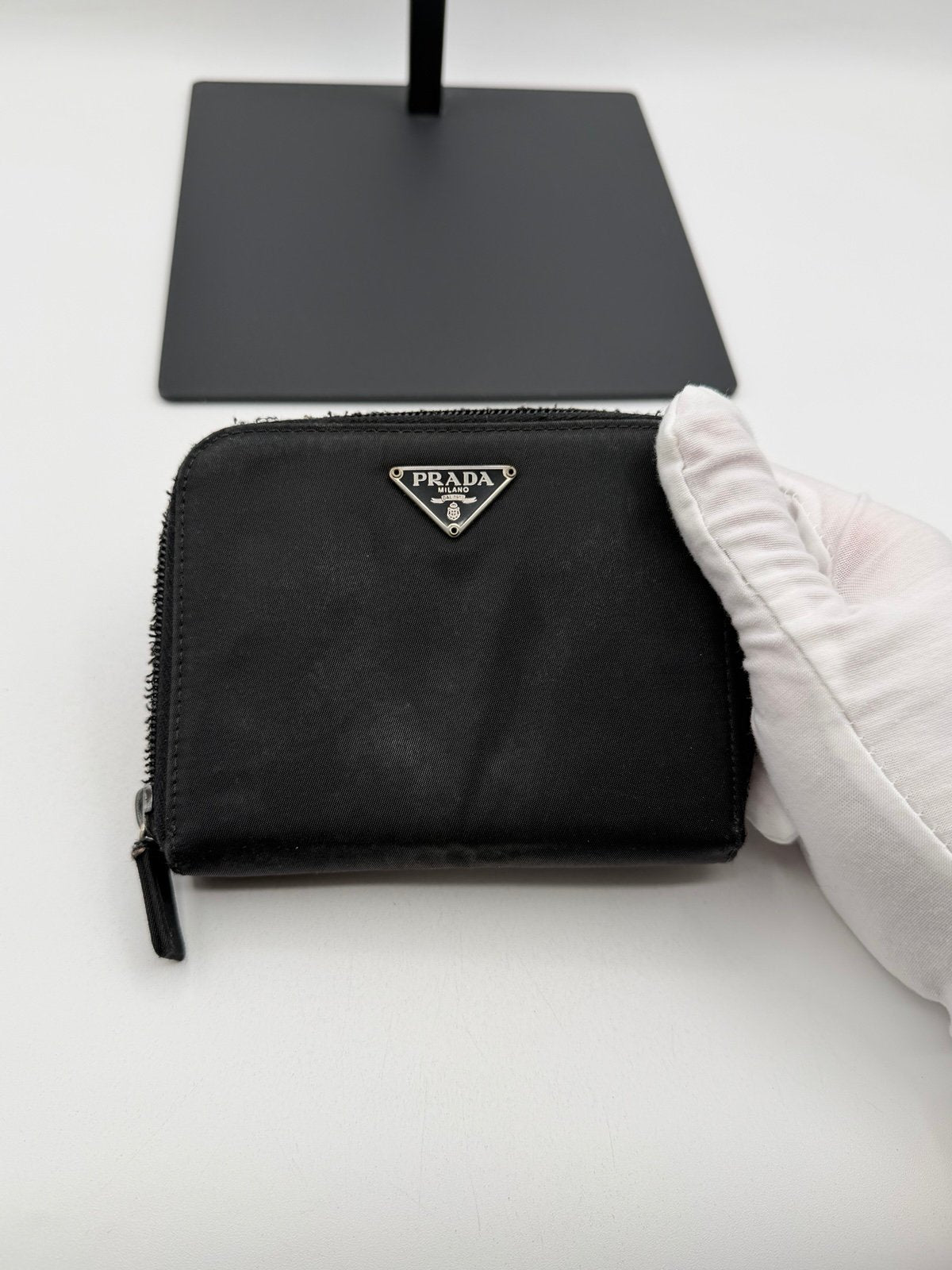 Pre-Owned Prada Nylon Zip Around Wallet Authentic