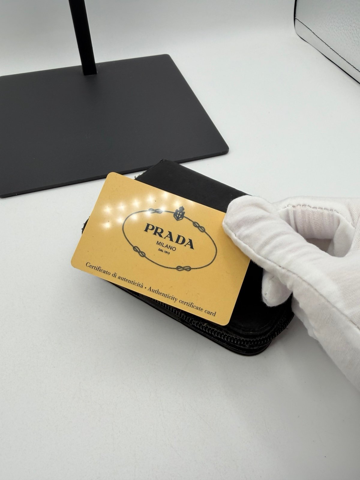 Pre-Owned Prada Nylon Zip Around Wallet Authentic