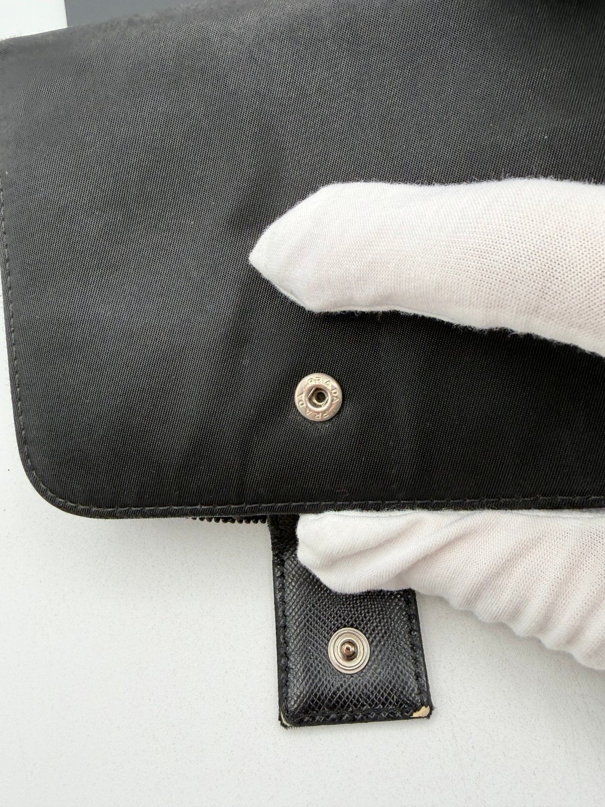 Pre-Owned Prada Nylon Zip Around Wallet Authentic
