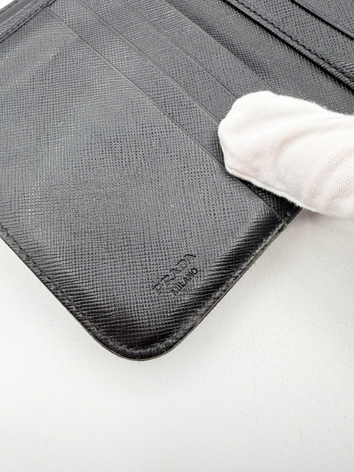 Pre-Owned Prada Nylon Zip Around Wallet Authentic