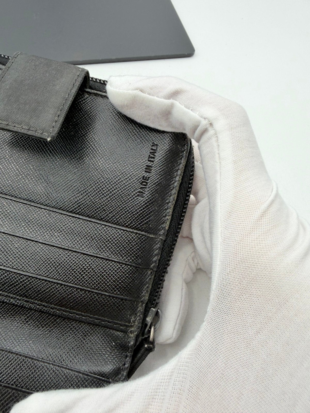 Pre-Owned Prada Nylon Zip Around Wallet Authentic