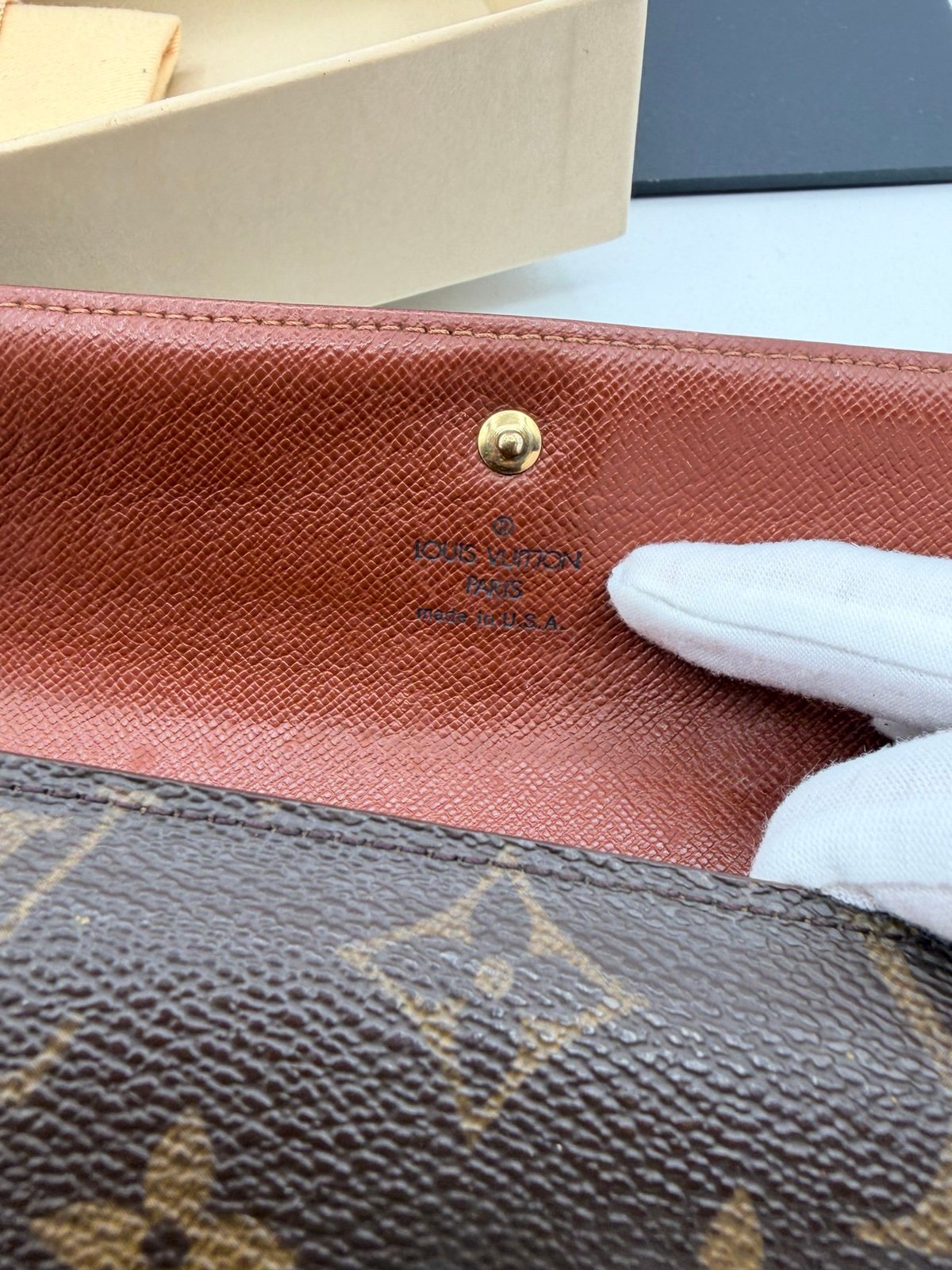 Pre-Owned Louis Vuitton Long Tri Fold Monogram Wallet