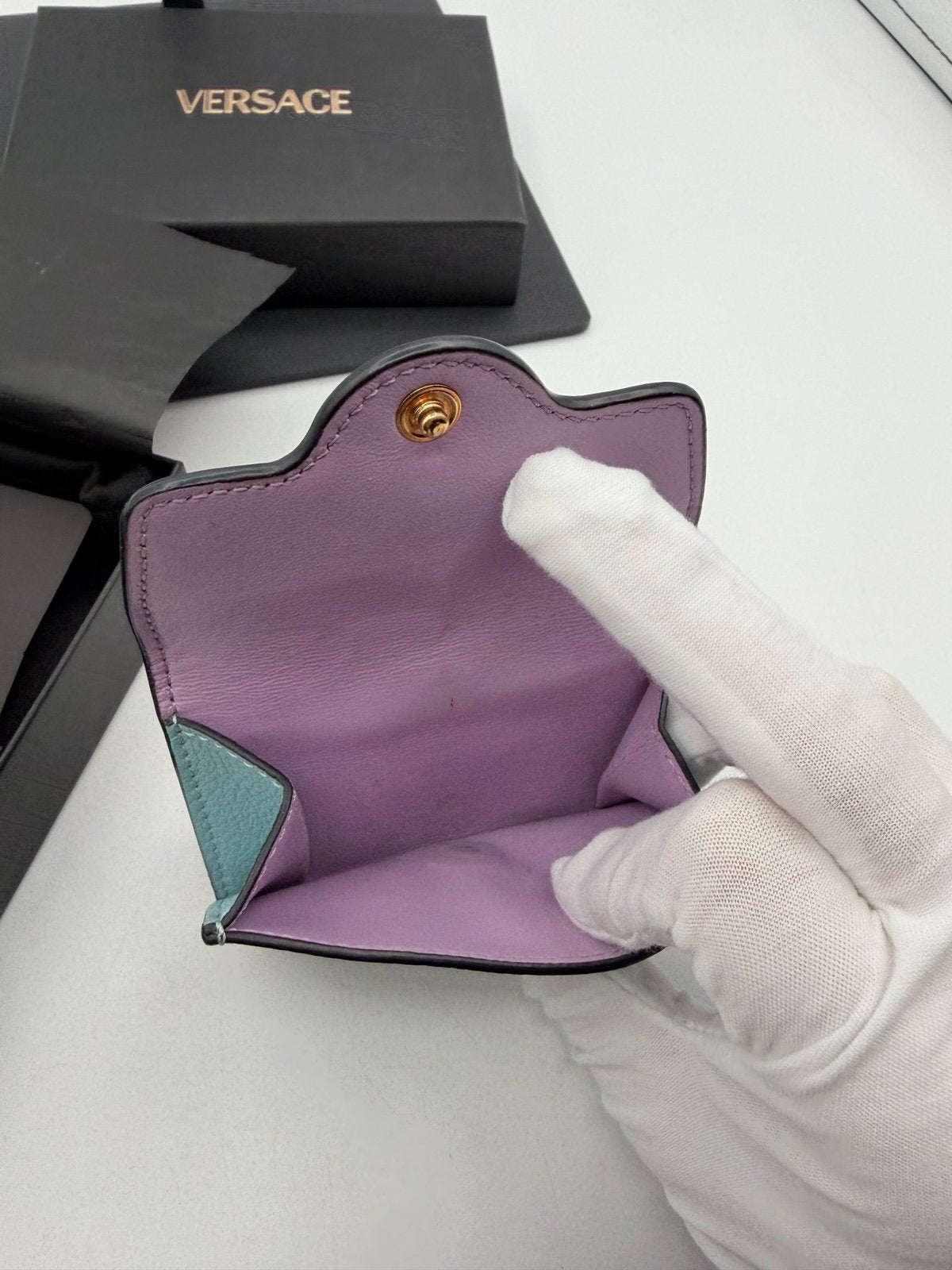 Pre-Owned Versace Medusa head Tri fold Wallet