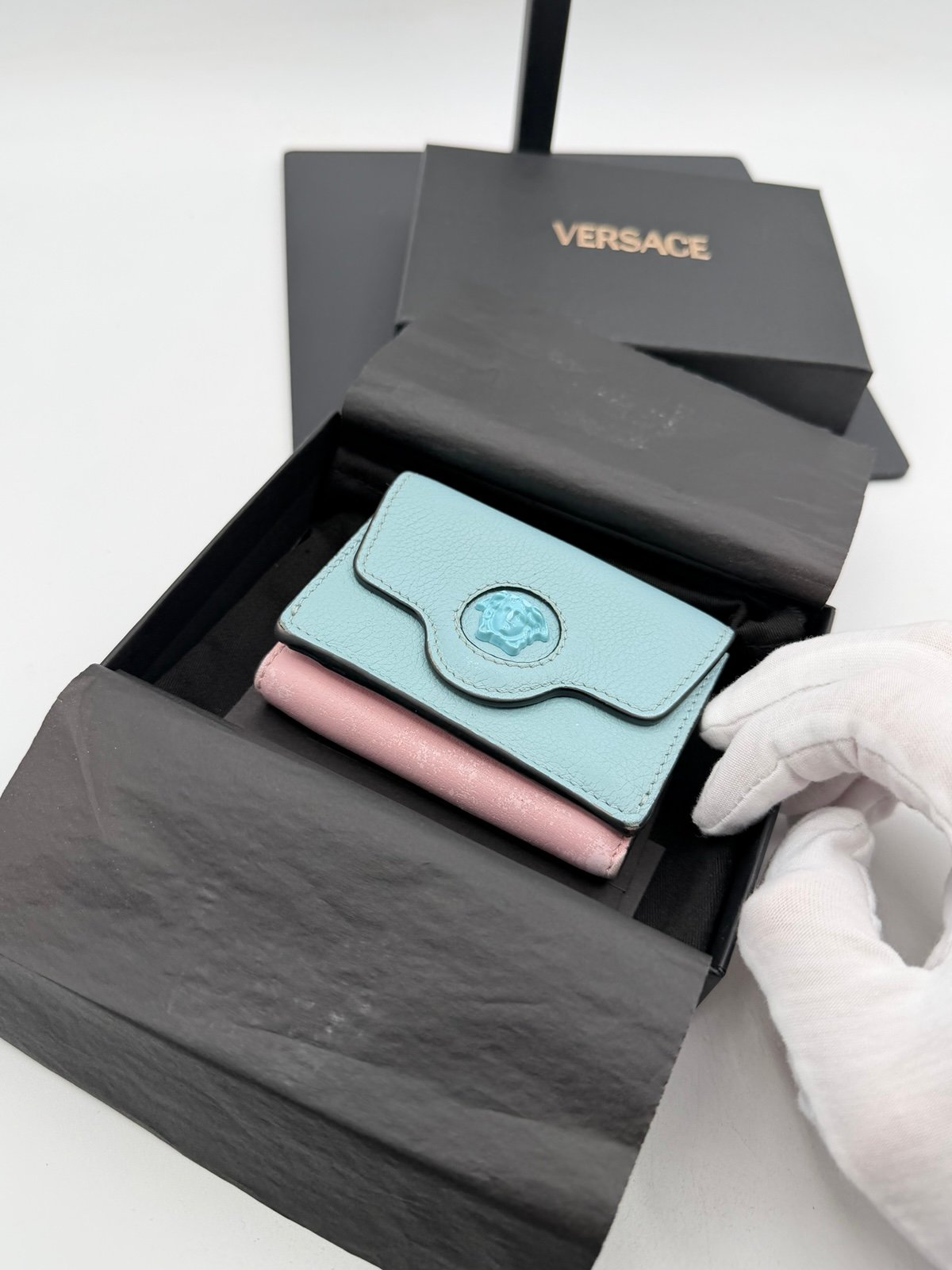 Pre-Owned Versace Medusa head Tri fold Wallet
