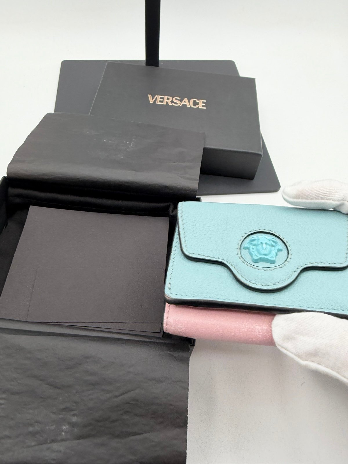 Pre-Owned Versace Medusa head Tri fold Wallet