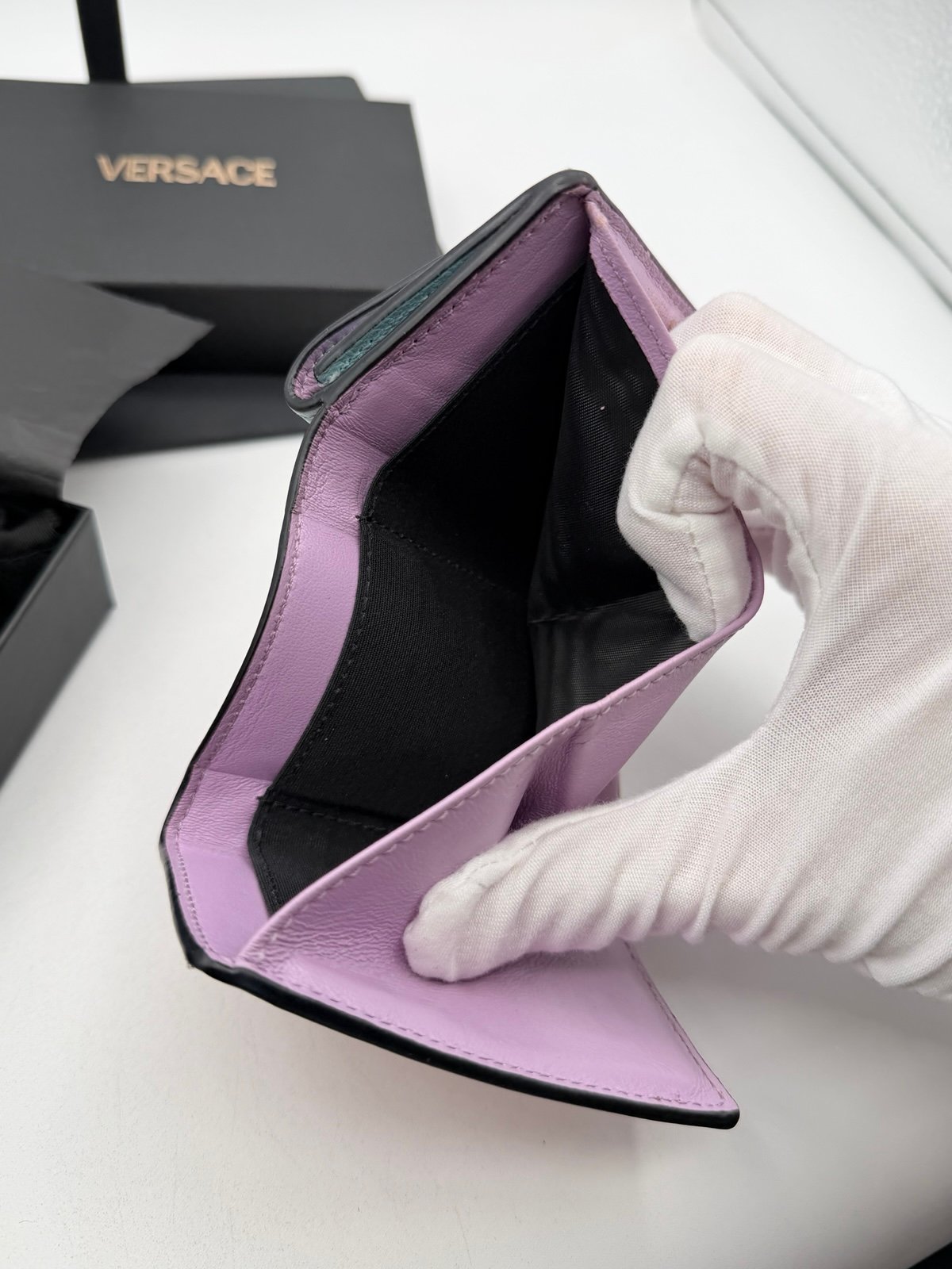 Pre-Owned Versace Medusa head Tri fold Wallet