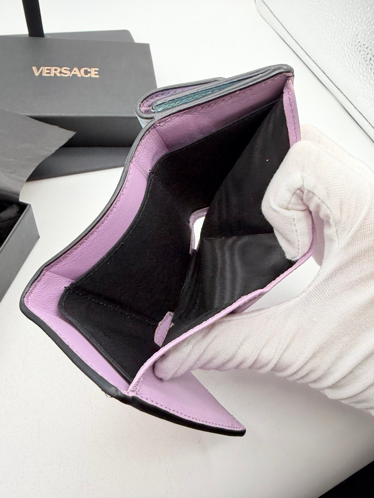 Pre-Owned Versace Medusa head Tri fold Wallet