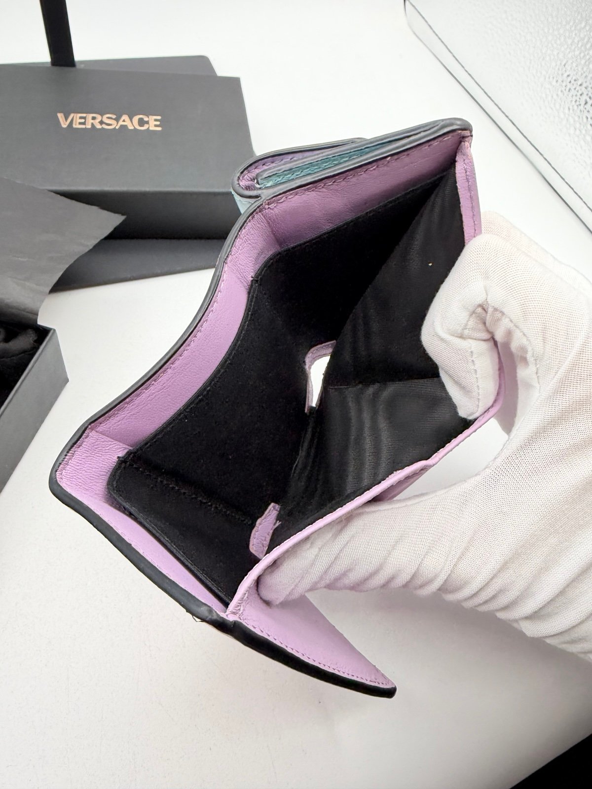 Pre-Owned Versace Medusa head Tri fold Wallet