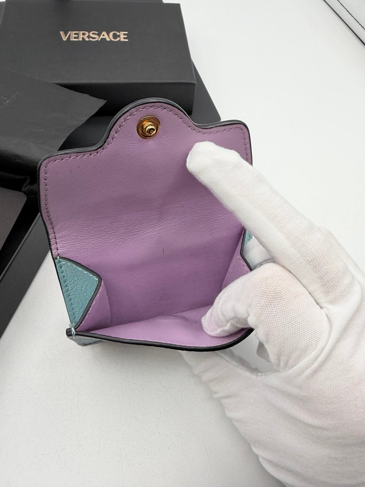 Pre-Owned Versace Medusa head Tri fold Wallet