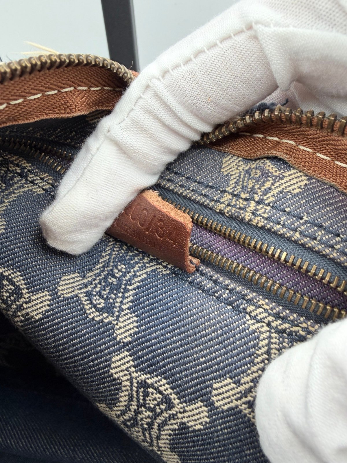 Pre-Owned Celine Macadam Pattern denim Shoulder Bag