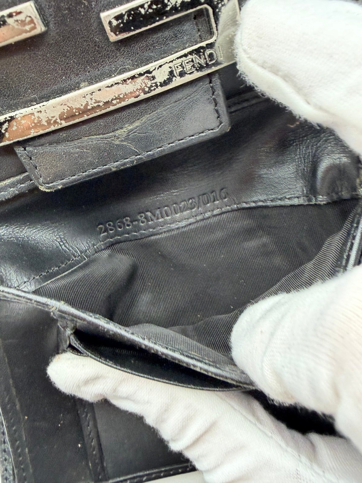 Pre-Owned Fendi Tri Fold Monogram Wallet