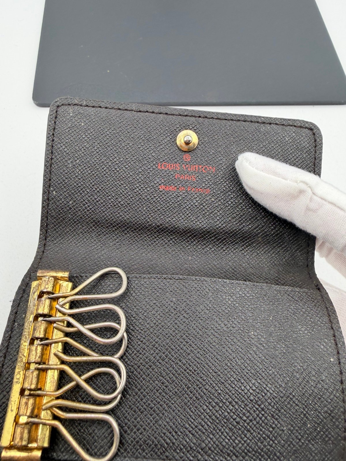 Pre-Owned Louis Vuitton Compact Damier Key And Card Holder