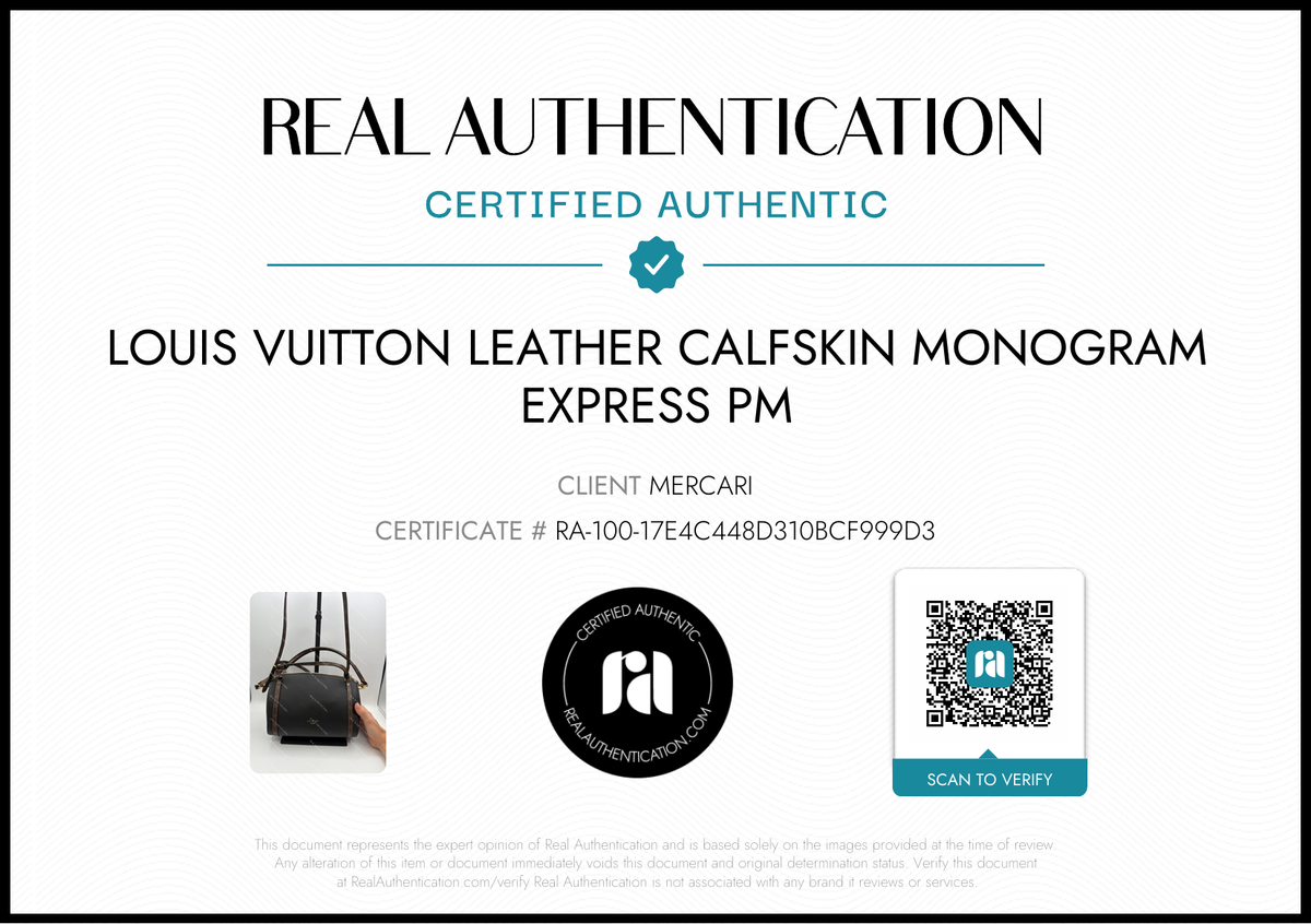 Real Authentication certificate #RA-100-17E4C448D310BCF999D3 - Certified Authentic - verify at RealAuthentication.com/verify